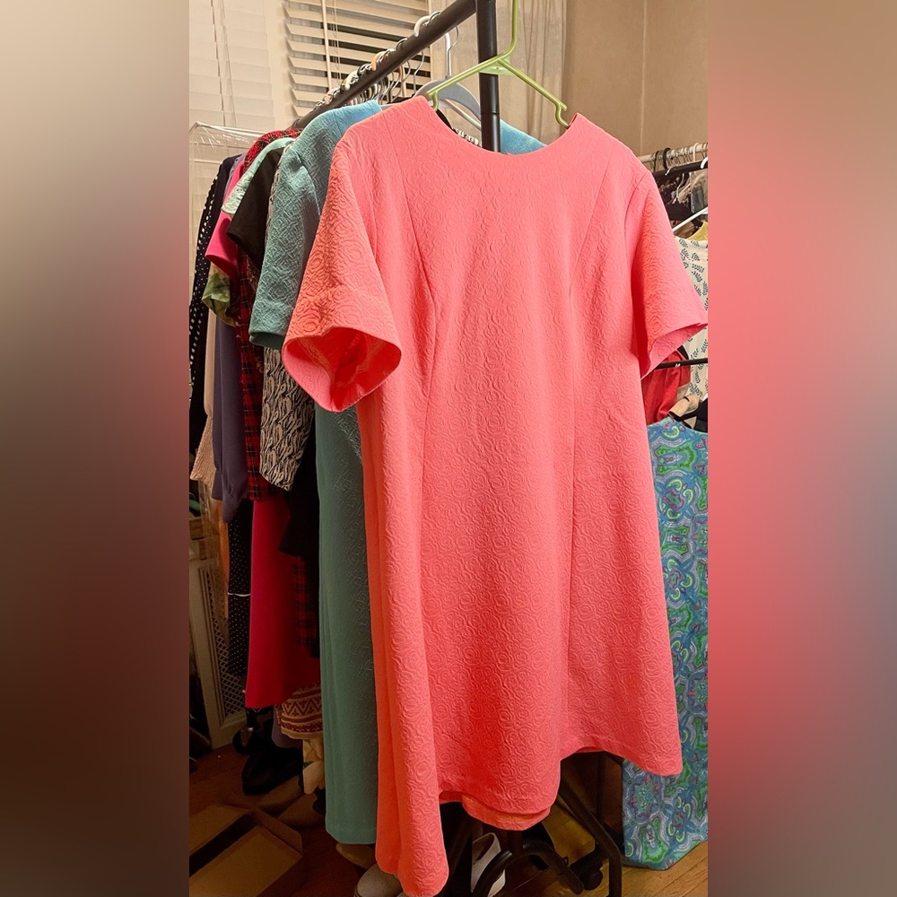 2 VTG 60s Dresses - Coral and Baby Blue - Picture 1 of 12